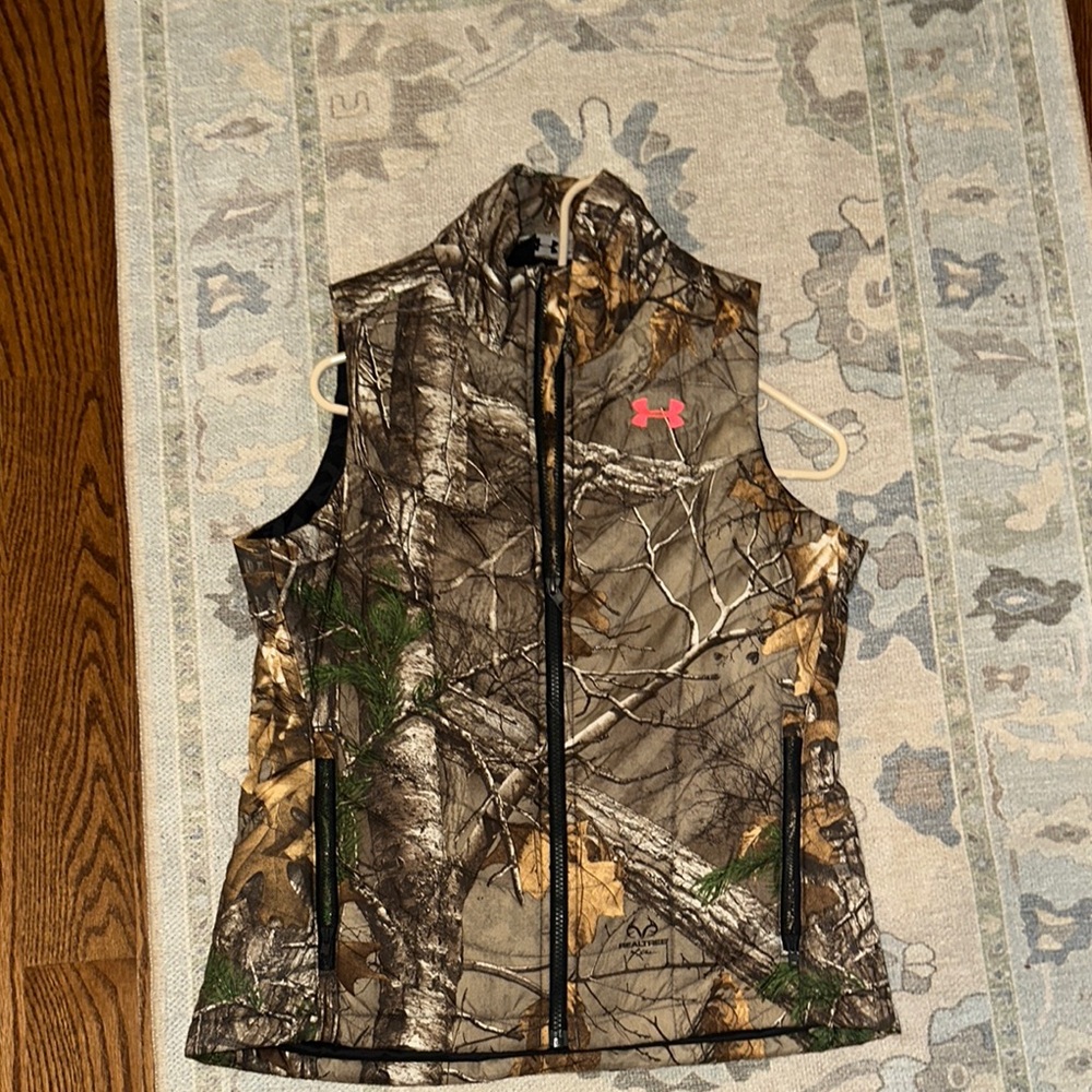 Under Armour Woodland Camo Vest with Pink Accent